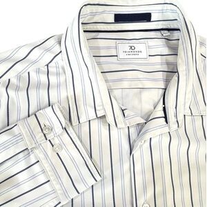 7 Diamonds Kingston Performance Stretch Button Down Shirt Men's L Striped EUC